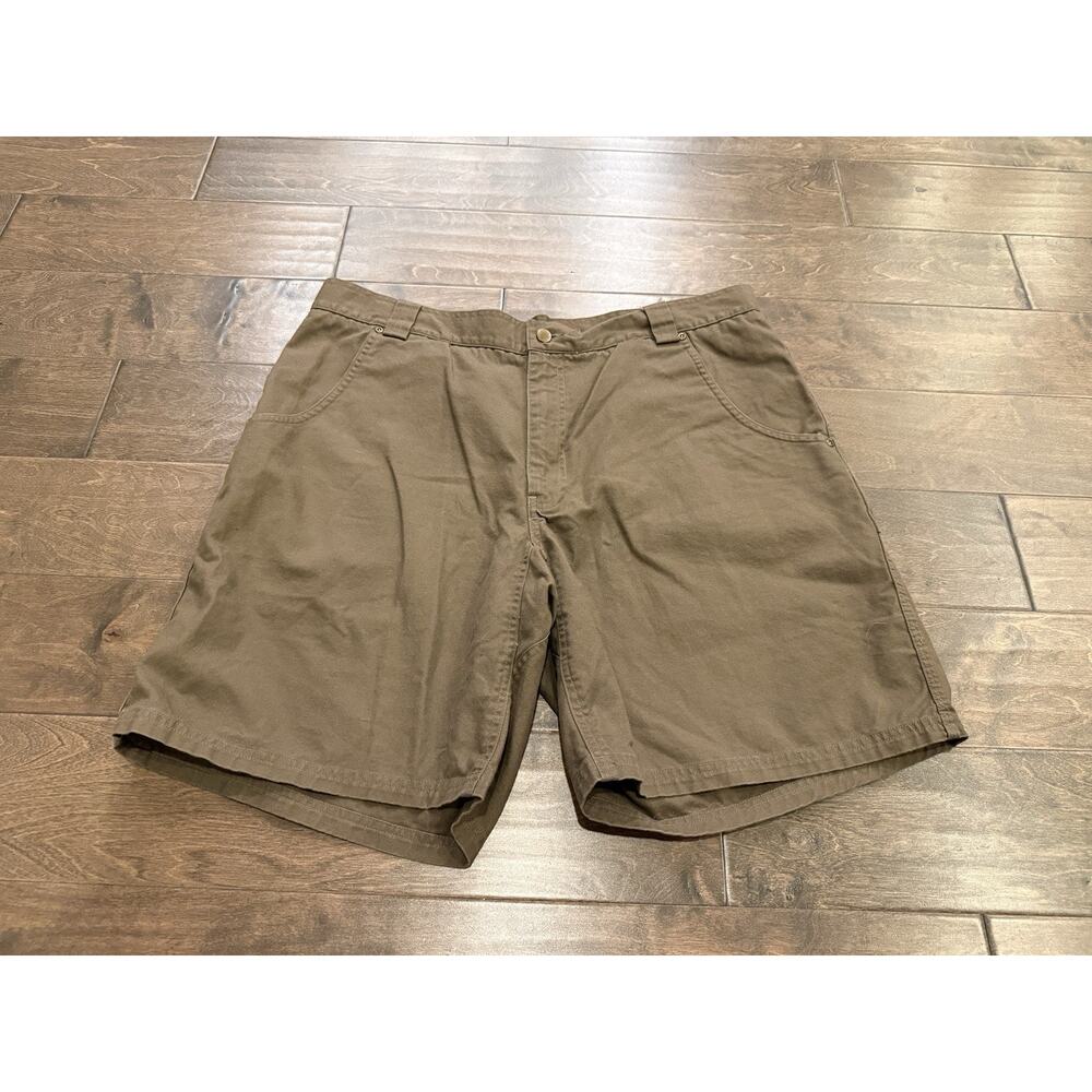 Duluth Trading Relaxed Fit Mens Brown Canvas Work Pants Size 40 100% Cotton - Picture 2 of 8
